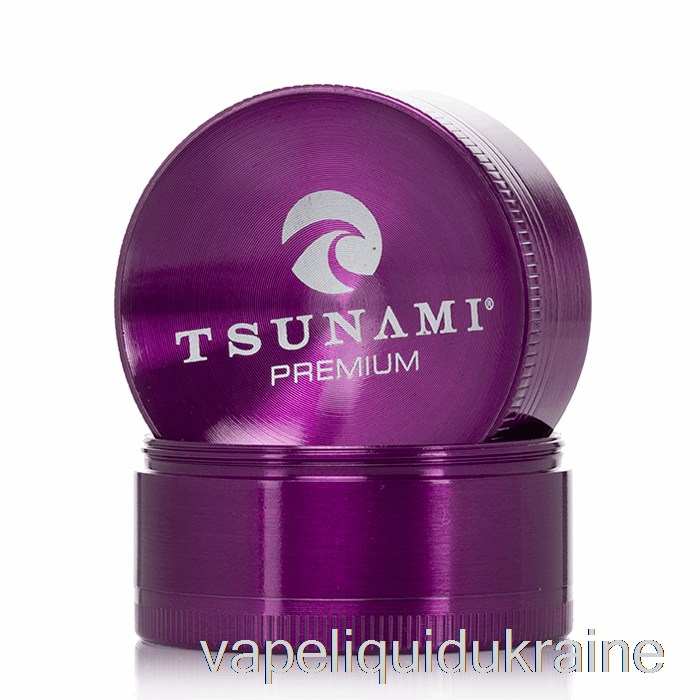 Vape Ukraine Tsunami 1.9inch 4-Piece Sunken Top Grinder Purple (50mm)